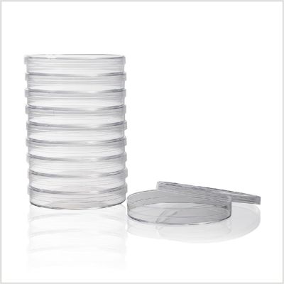 Đĩa petri nhựa dùng một lần, 90mm, 14g (Disposable Petri Dish, 90mm, 14 g), mã PYM005F, 20 Pcs/PK, 25 Pks/Ctn, hãng Biocomma, TQ