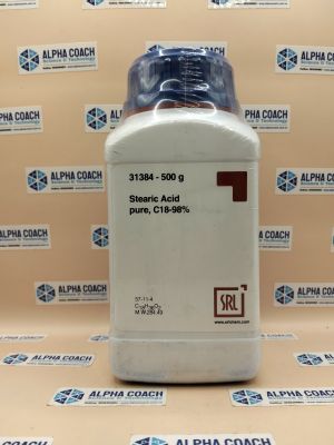 Hoá chất Stearic Acid pure, C18-98%, chai 500g, hãng SRL, Ấn Độ