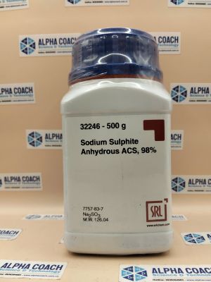 Hoá chất Sodium Sulphite Anhydrous ACS, 98%, chai 500g, hãng SRL, Ấn Độ