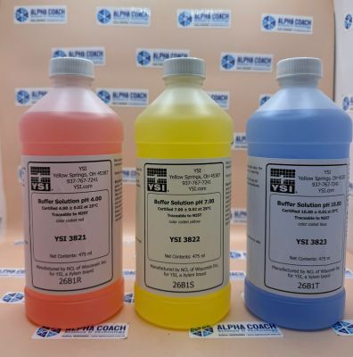 Bộ dung dịch chuẩn pH 4, pH7, pH10 (để hiệu chuẩn đầu dò pH của YSI), Hãng YSI, Mỹ