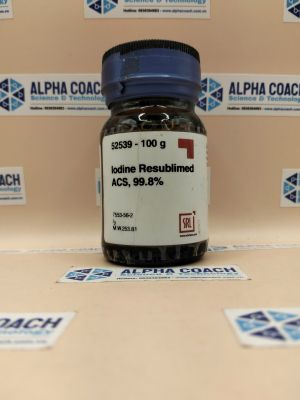 Hoá chất Iodine Resublimed ACS, 99.8%, chai 100g, hãng SRL, Ấn Độ