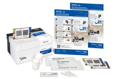 Bộ kit strip test định lượng Aflatoxin Afla-V AQUA HS Peanut VT Kit (25 Tests) (hồ đào, hạt Brazil, óc chó), mã 176005240M, Hãng Vicam, Mỹ