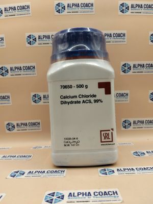 Hoá chất Calcium Chloride Dihydrate ACS, 99%, chai 500g, hãng SRL, Ấn Độ