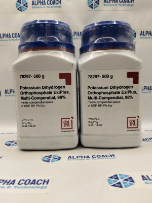 Hoá chất Potassium Dihydrogen Orthophosphate ExiPlus, Multi-Compendial, 98%, mã: 78297, lọ 500g, hãng SRL, Ấn Độ