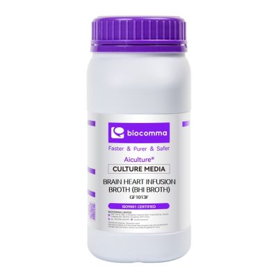 Môi trường vi sinh Brain Heart Infusion Broth (BHI Broth), chai 500g, mã GF1013F, hãng Biocomma, TQ