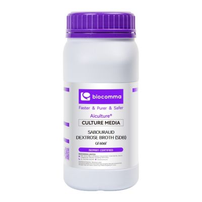 Môi trường vi sinh Sabouraud Dextrose Broth (SDB), chai 500g, mã GF606F, hãng Biocomma, TQ