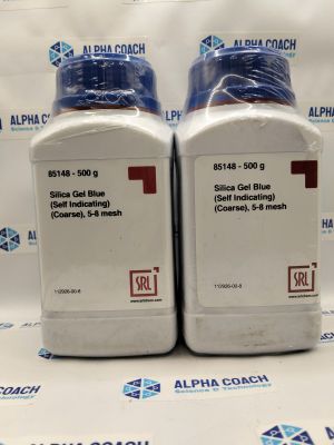 Hoá chất Silica Gel Blue (Self Indicating) (Coarse), 5-8 mesh, mã: 85148, lọ 500g, hãng SRL, Ấn Độ