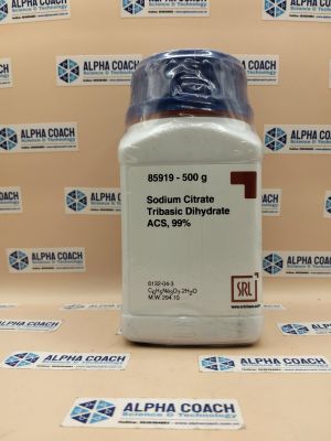 Hoá chất Sodium Citrate Tribasic Dihydrate ACS, 99%, chai 500g, hãng SRL, Ấn Độ