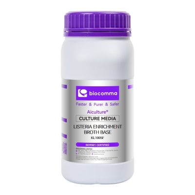 Môi trường vi sinh dạng hạt Listeria Enrichment Broth Base, Granulated, chai 500g, mã KL1005F, hãng Biocomma, TQ