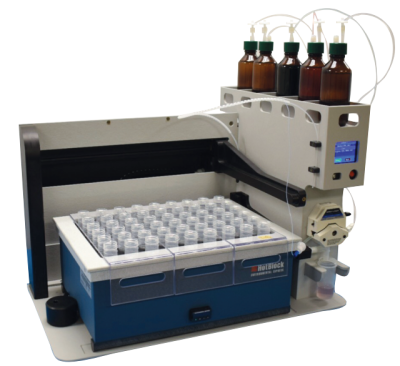Bộ thêm mẫu và thuốc thử tự động (ABF5000 AutoBlock Fill Filling Station) kết hợp với bộ phá mẫu kim loại HotBlock, Hãng Environmental Express, USA