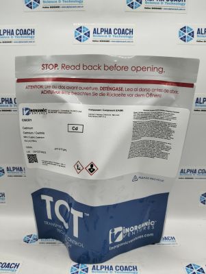 Dung dịch chuẩn Cadmium (Cd) 1000ug/ml, mã CGCD1, chai 125ml, hãng IV, Mỹ