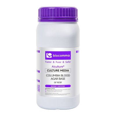 Môi trường vi sinh Columbia Blood Agar Base, chai 500g, mã GF1023F, hãng Biocomma, TQ