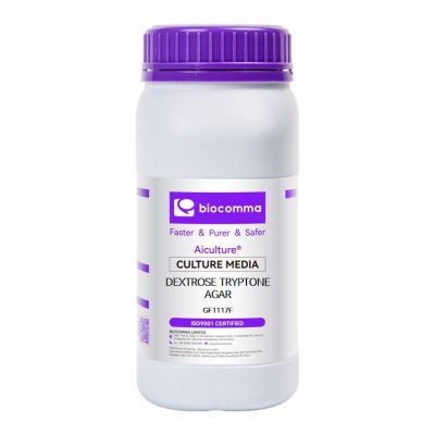 Môi trường vi sinh Dextrose Tryptone Agar (DTA), chai 500g, mã GF1117F, hãng Biocomma, TQ
