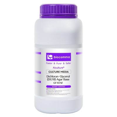 Môi trường vi sinh Dichloran Glycerol (DG18) Agar Base, chai 500g, mã GF1074F, hãng Biocomma, TQ