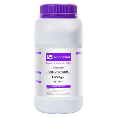Môi trường vi sinh MRS Agar, chai 500g, mã GF1084F, hãng Biocomma, TQ