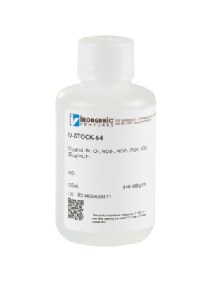 Dung dịch chuẩn hiệu chuẩn/kiểm soát chất lượng IC 7 anion B, mã IV-STOCK-64, hãng IV, Mỹ 