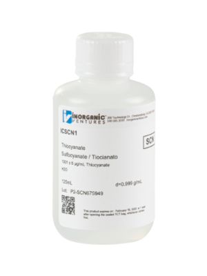 Dung dịch chuẩn Thiocyanate 1000ug/mL, mã ICSCN1-125ML, chai 125ml, hãng IV, Mỹ 