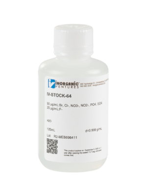 Dung dịch chuẩn hiệu chuẩn/kiểm soát chất lượng IC cho 7 anion B, mã IV-STOCK-64, hãng IV, Mỹ 