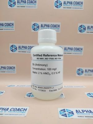 Dung dịch chuẩn ICP-MS - Antimony (Sb) 100 mg/L, mã M350.2N05FP.L1, chai 100ml, hãng CPAchem, Bungari