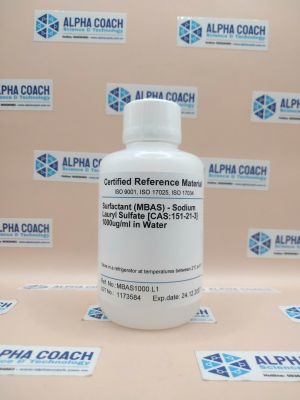 Dung dịch chuẩn Chất hoạt động bề mặt - Surfactant (MBAS) - Sodium Lauryl Sulfate [CAS:151-21-3] 1000ug/ml in Water, mã MBAS1000.L1, hãng CPAchem - Bungari