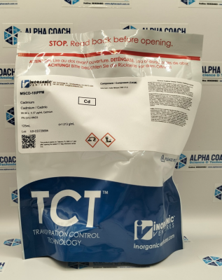 Dung dịch chuẩn Cadmium (Cd) 100ug/mL, mã MSCD-100PPM-125ML, chai 125mL, hãng IV, Mỹ