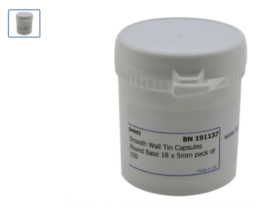 Viên nang thiếc (Sn) – Mã #1100134735, Hãng HORIBA Scientific, Nhật Bản