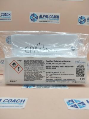 Chất chuẩn Acrylic acid-ethyl ester CAS:140-88-5 EC:205-438-8, mã SB26010.1000, hãng CPAchem, Bungari