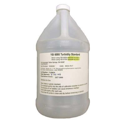 Dung dịch chuẩn độ đục 0 NTU (cho tất cả điện cực độ đục YSI), 1 Gal/Chai, SKU: 608000, Hãng YSI, MỸ