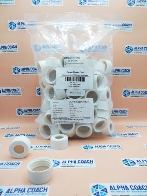 Nắp vặn PP màu trắng có màng septa PTFE /silicone tự nhiên