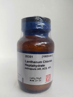 Hóa chất Lanthanum Chloride Heptahydrate extrapure AR, ACS, 99%, hãng SRL - Ấn Độ