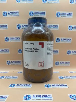 Hoá chất Ammonium Acetate extrapure AR, 98%, lọ 500g, hãng SRL, Ấn Độ