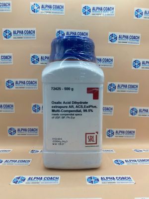 Hoá chất Oxalic Acid Dihydrate extrapure AR, ACS, ExiPlus, Multi-Compendial, 99.5%, lọ 500g, hãng SRL, Ấn Độ