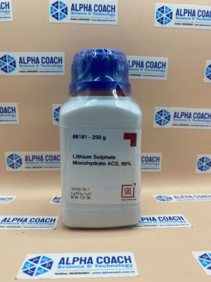 Hoá chất Lithium Sulphate Monohydrate ACS, 99%, lọ 250g, hãng SRL, Ấn Độ