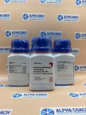 Hoá chất Ammonium Molybdate Tetrahydrate extrapure AR, 99%, lọ 100g, hãng SRL, Ấn Độ