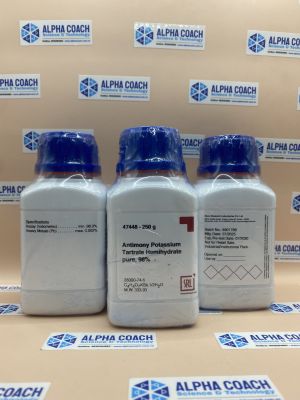 Hoá chất Antimony Potassium Tartrate Hemihydrate pure, 98%, lọ 250g, hãng SRL, Ấn Độ