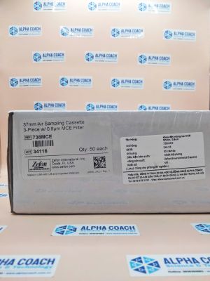 Khay đặt màng lọc 3 mảnh, vật liệu Styrene, có kèm Màng lọc MCE, đường kính 37mm, hãng Zefon, Mỹ