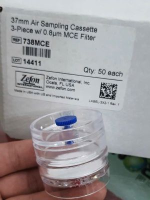 Khay đặt màng lọc 3 mảnh, vật liệu Styrene, có kèm Màng lọc MCE, đường kính 37mm, hãng Zefon, Mỹ