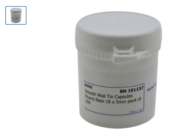 Viên nang thiếc (Sn) – Mã #1100134735, Hãng HORIBA Scientific, Nhật Bản