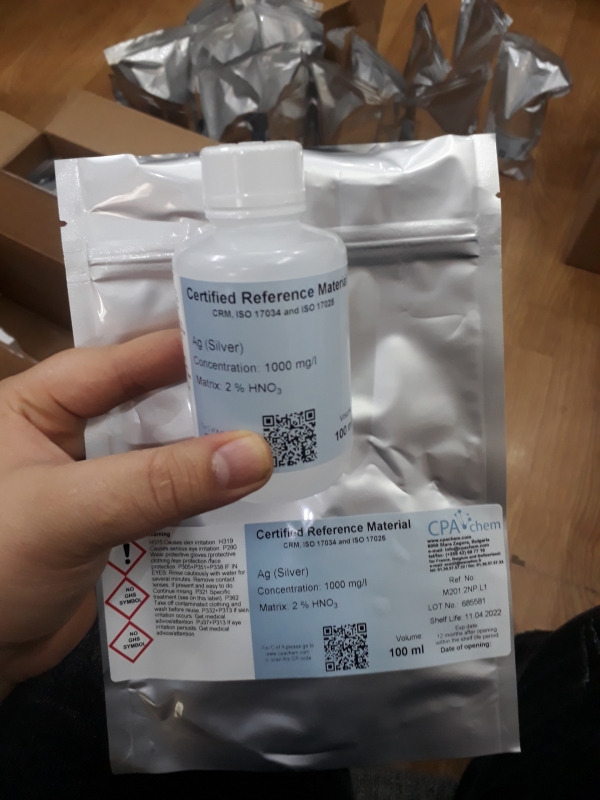 Dung dịch chuẩn Silver (Ag) 1g/l cho ICP/MS, chai 100mL, CPAchem