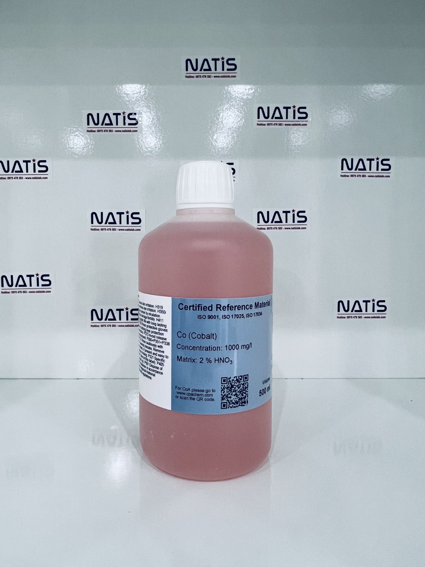 Dung dịch chuẩn Cobalt (Co) 1g/L cho AAS, chai 500mL, CPachem