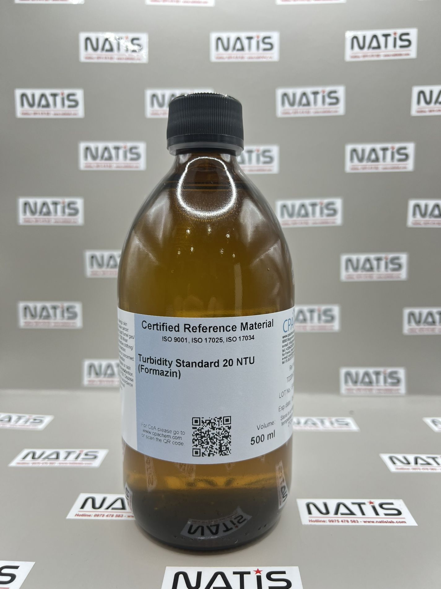 Dung dịch chuẩn Độ đục 20NTU, chai 500mL, CPAchem