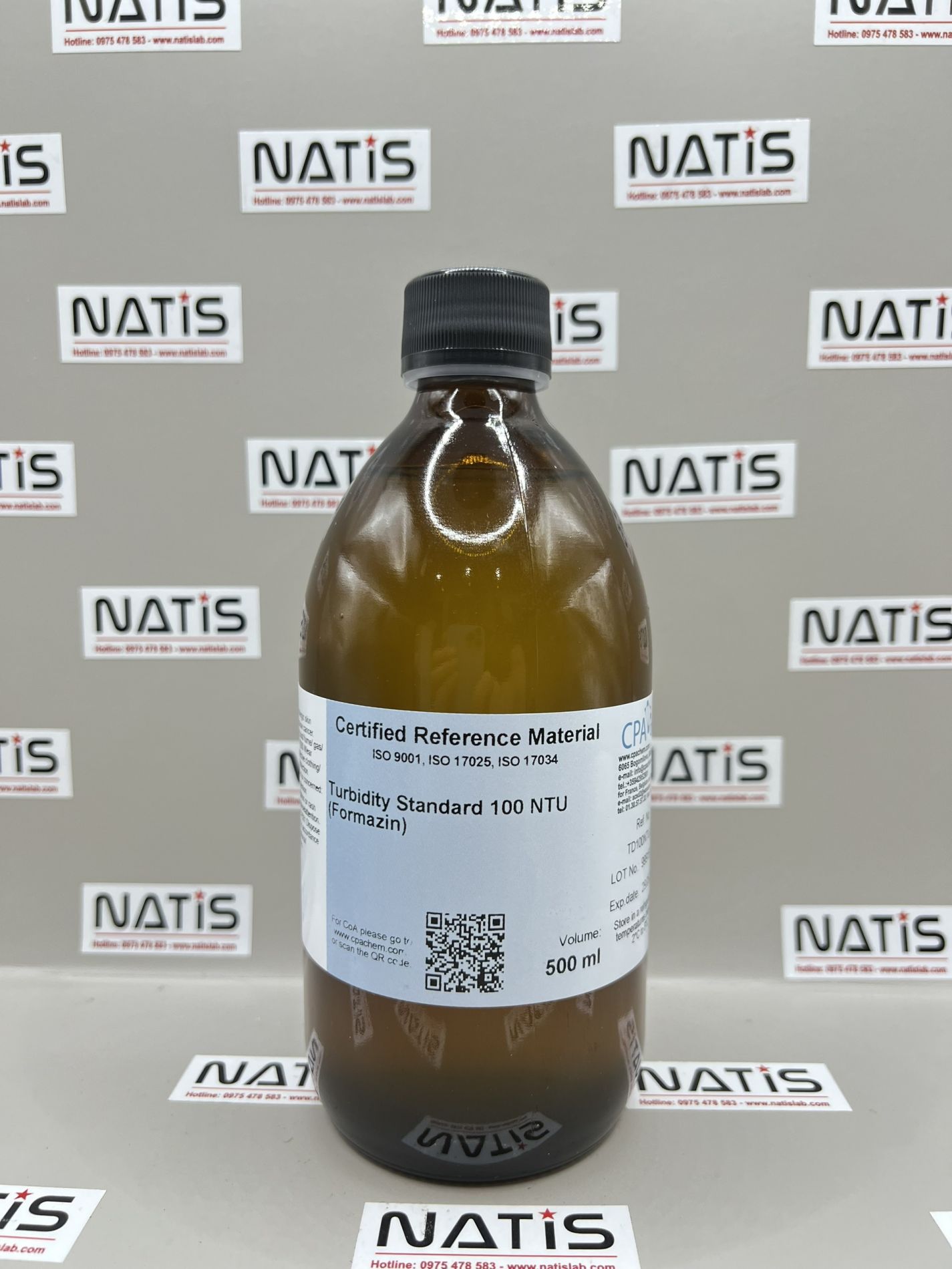 Dung dịch chuẩn Độ đục 100NTU, chai 500mL, CPAchem