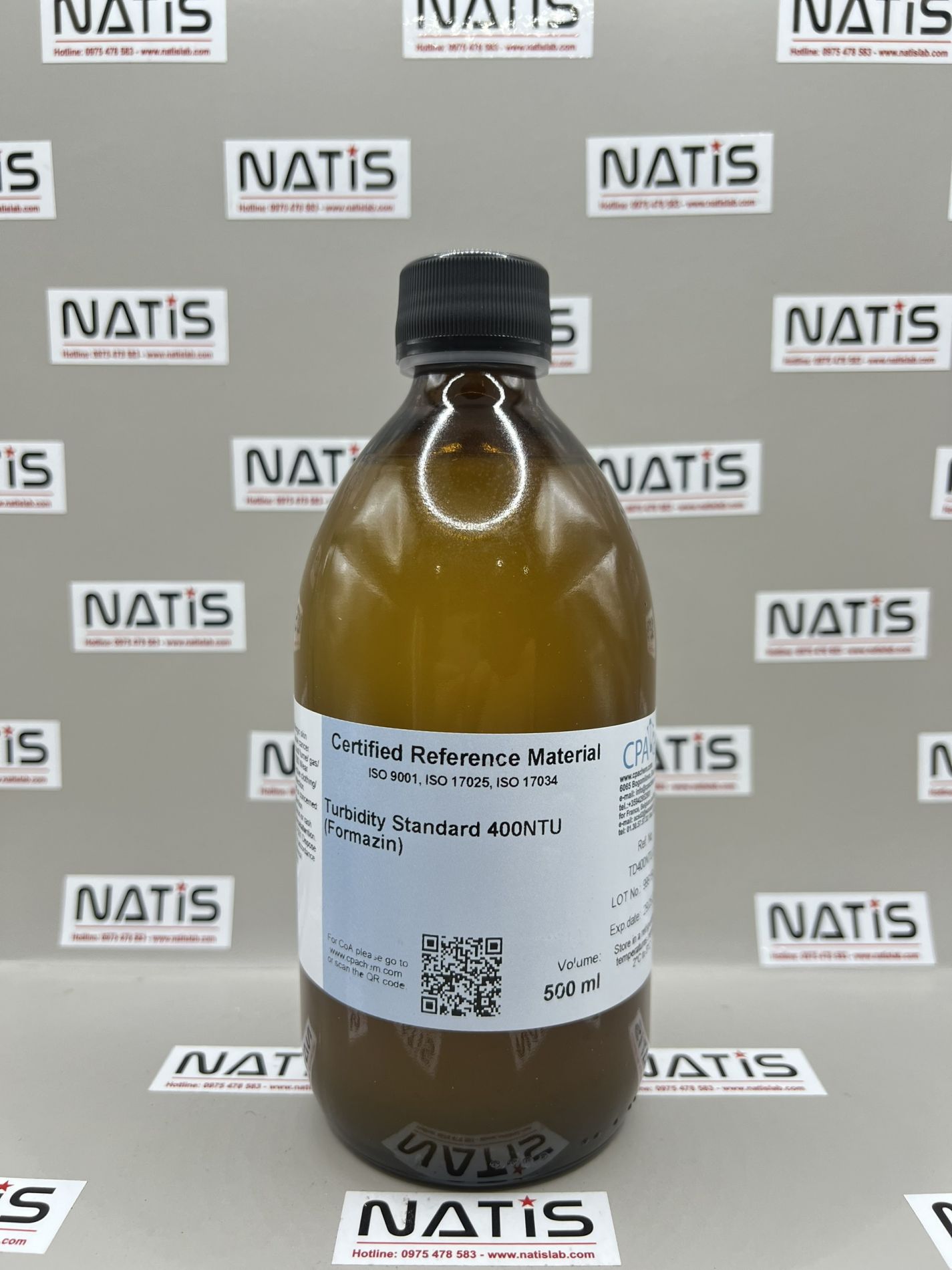 Dung dịch chuẩn Độ đục 400NTU, chai 500mL, CPAchem