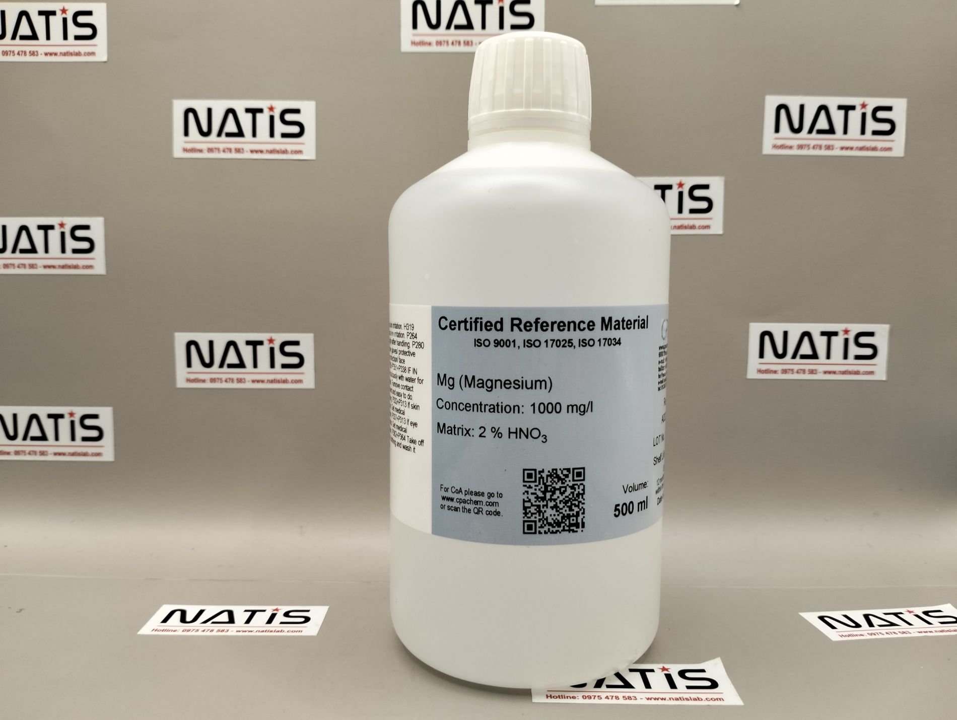Dung dịch chuẩn Magnesium (Mg) 1g/l cho AAS, chai 500mL, CPAchem