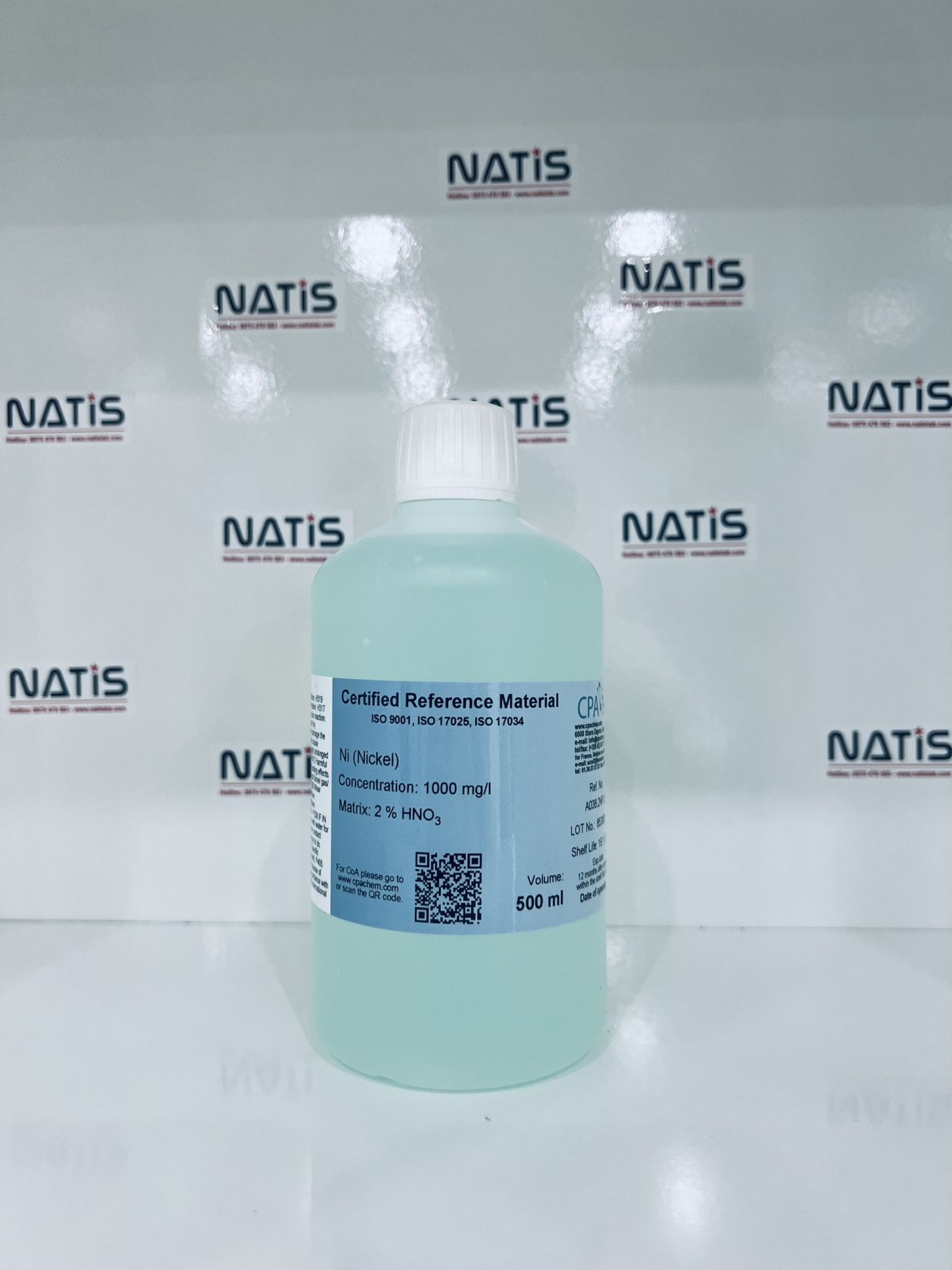 Dung dịch chuẩn Nickel (Ni) 1g/l cho AAS, chai 500mL, CPAchem