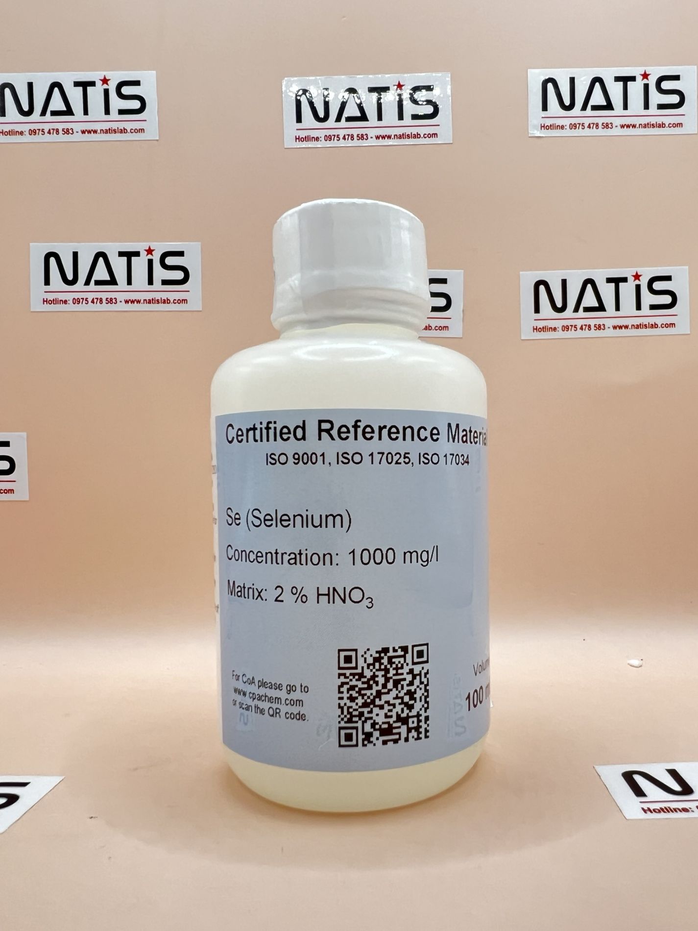 Dung dịch chuẩn Selenium (Se) 1g/L cho AAS, chai 100mL, CPAchem