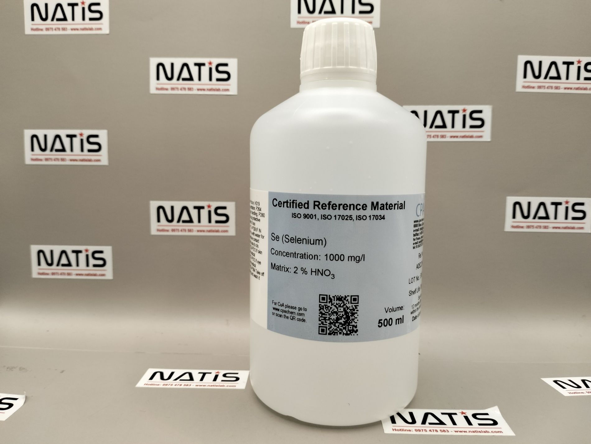 Dung dịch chuẩn Selenium (Se) 1g/L cho AAS, chai 500mL, CPAchem