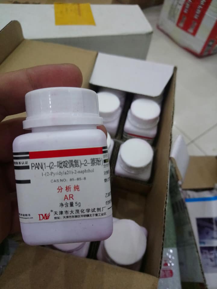 PAN (1-(2-Pyridylazo)-2-naphthol), Trung Quốc