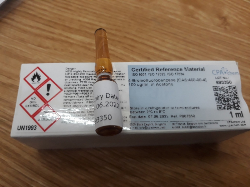 Dung dịch chuẩn 4-Bromofluorobenzene [CAS:460-00-4] 100 ug/ml in Acetone, CPAchem