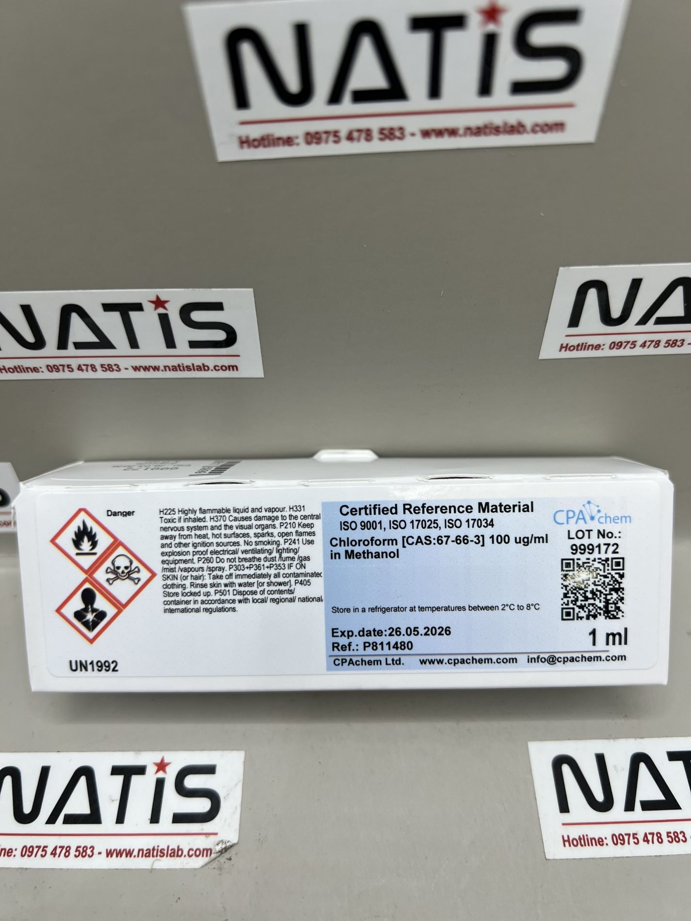 Dung dịch chuẩn Chloroform [CAS:67-66-3] 100 ug/ml in Methanol, CPAchem